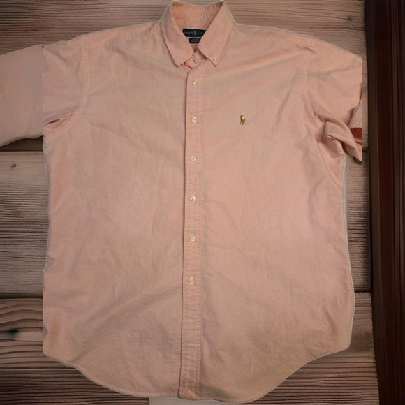 Polo Ralph Lauren Other - Polo Ralph Lauren Vintage Men Classic Fit Long Sleeve Oxford Shirt Salmon Pink L